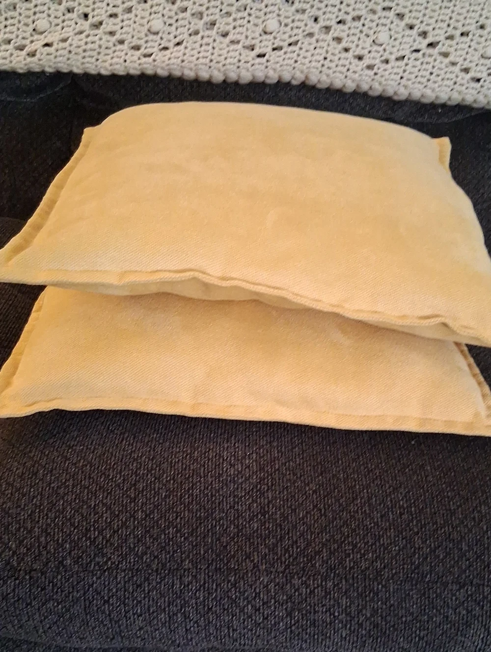 Throw Pillow Pair Sofa, Chair, Bed Pillows In Gold Mustard Yellow Color Set Of 2